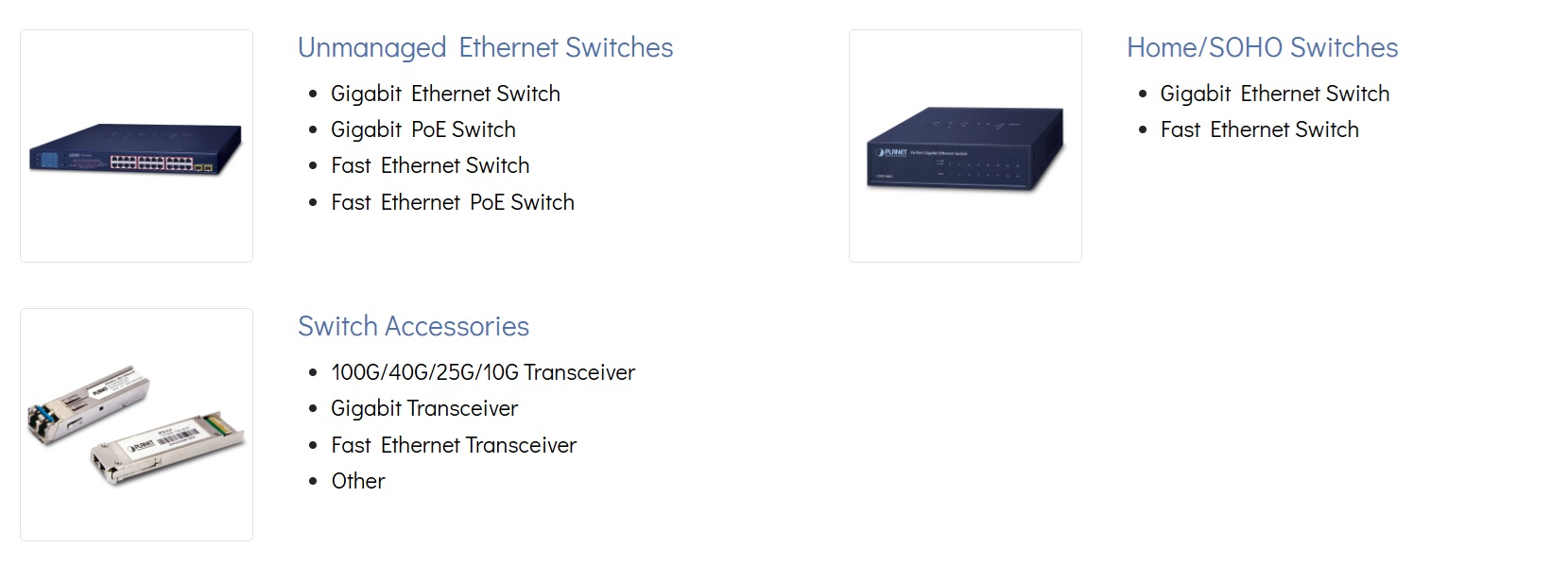 PLANET Unmanaged Switch