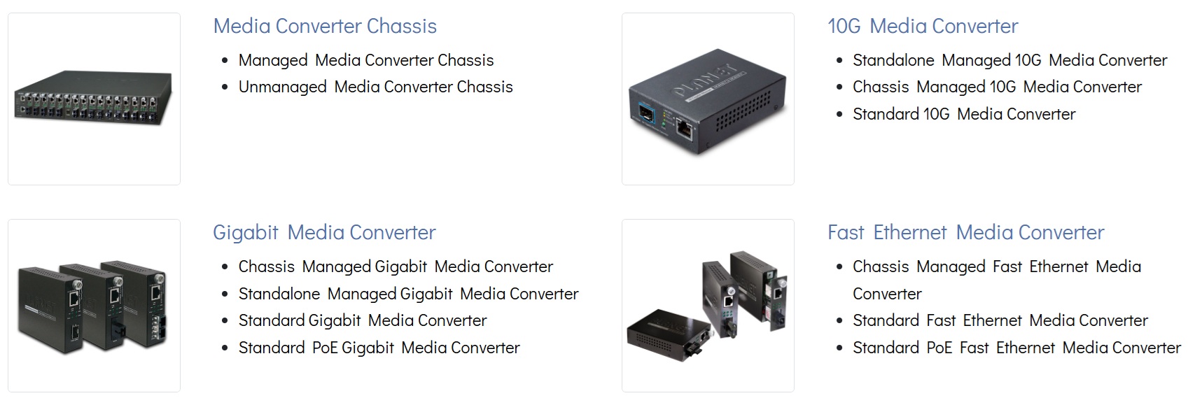 các thiết bị Media Converter